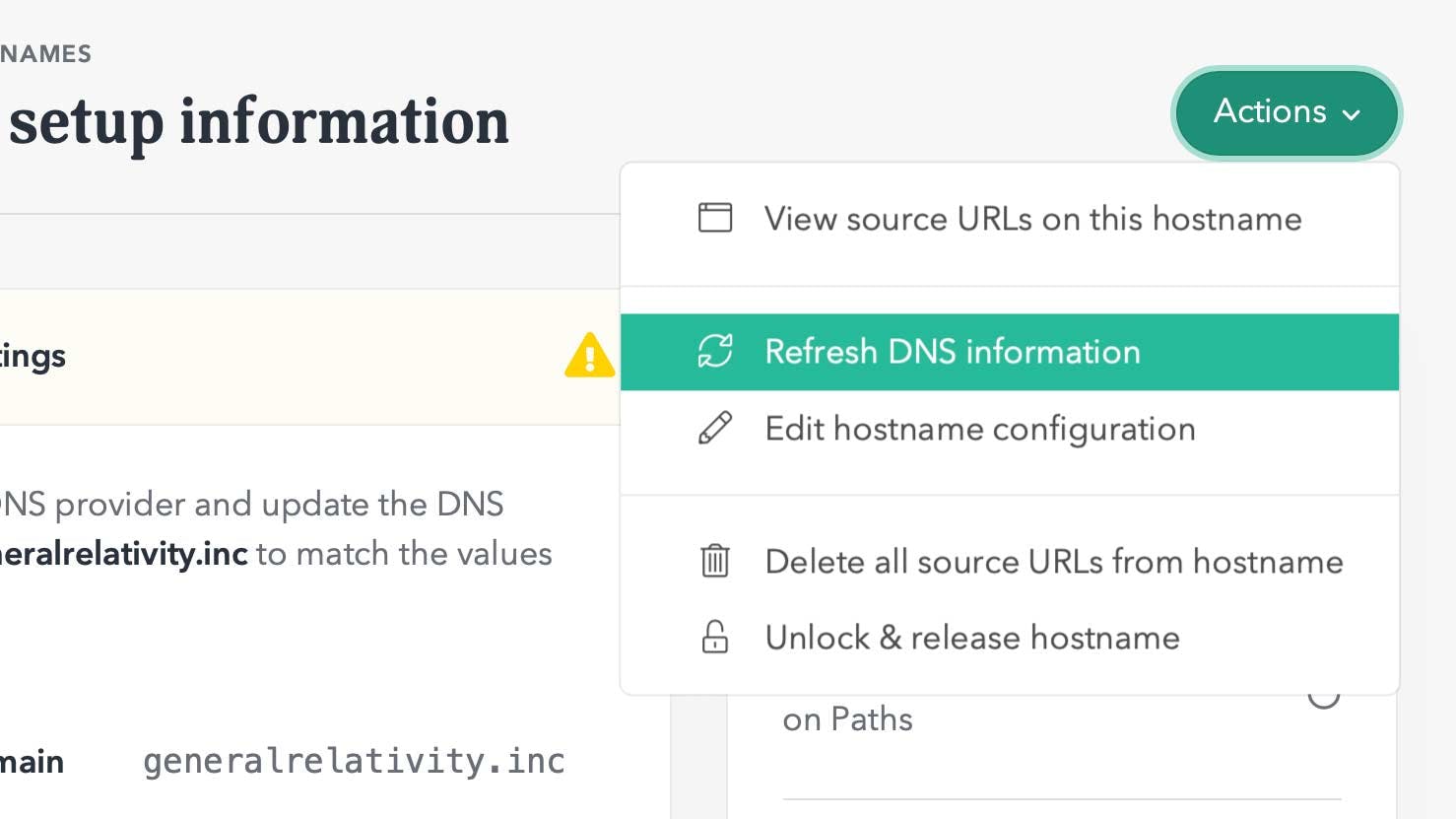 URL redirect refresh DNS